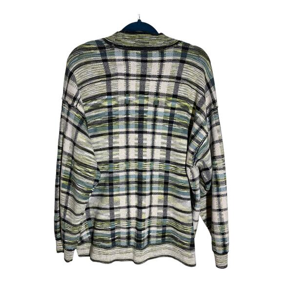 Free People McGregor Plaid Green Tea Sweater Cardigan - Picture 9 of 9